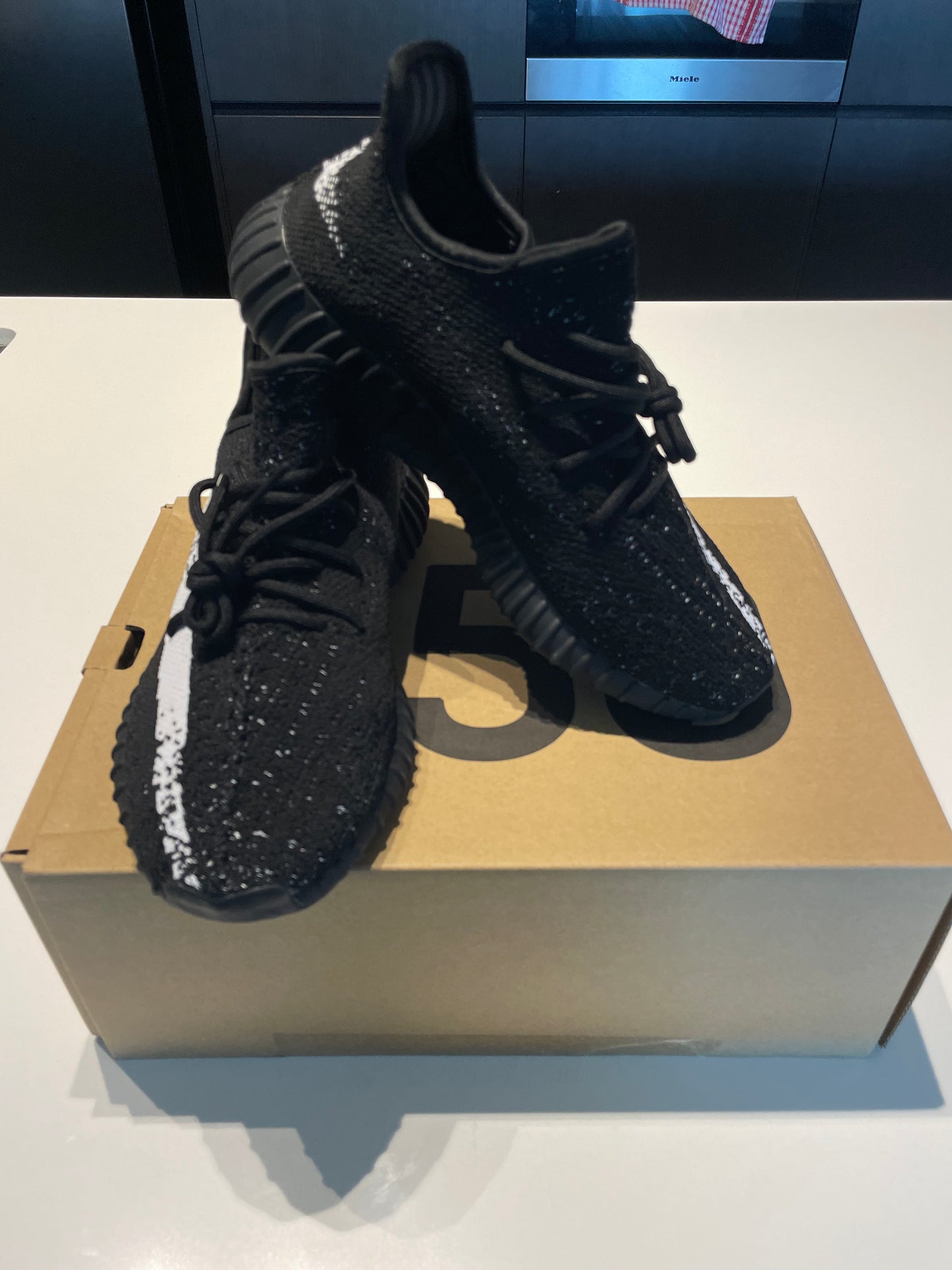 Yeezy black and white