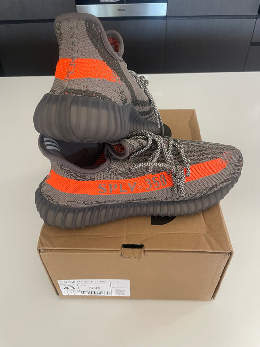Yeezy zebra charcoal and orange